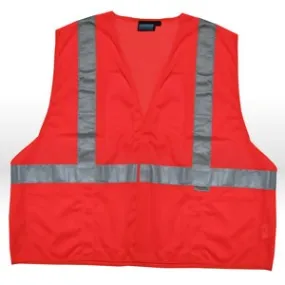 14523 ERB Safety Vest,Reflective,ANSI Class 2,4X,L,Orange