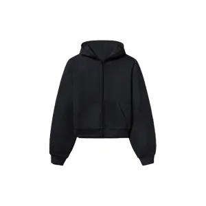 1800 GSM 'Black' Zip-Up Hoodie