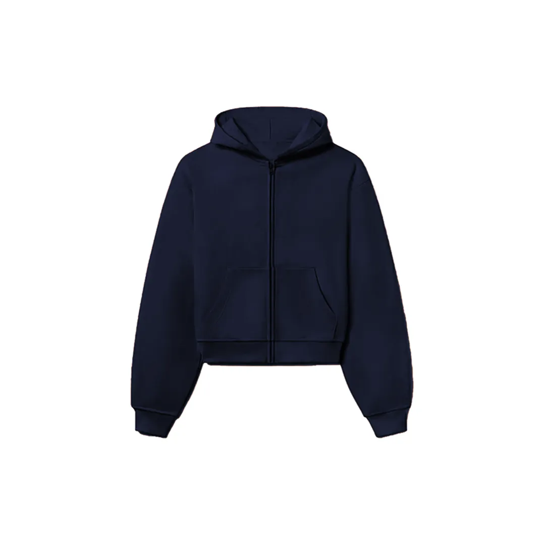 1800 GSM 'Midnight Blue' Zip-Up Hoodie