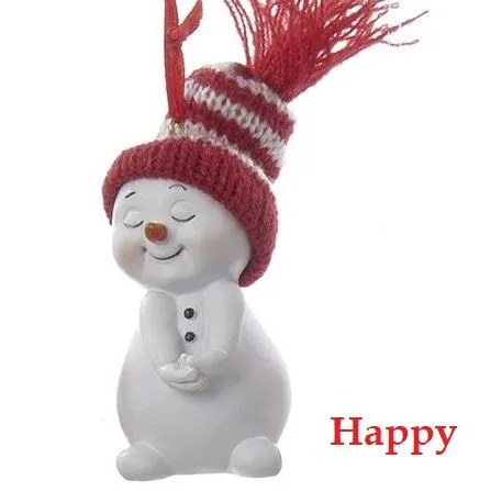 2.75" Knitted Hat Snowman Ornament