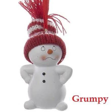 2.75" Knitted Hat Snowman Ornament