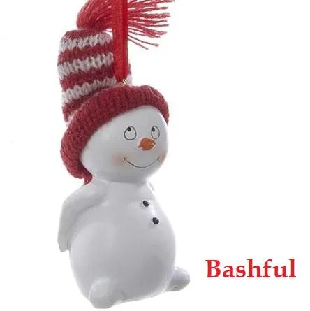 2.75" Knitted Hat Snowman Ornament