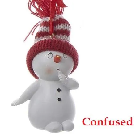 2.75" Knitted Hat Snowman Ornament