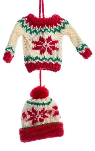 3.5" Knit Sweater Dangle Ornament