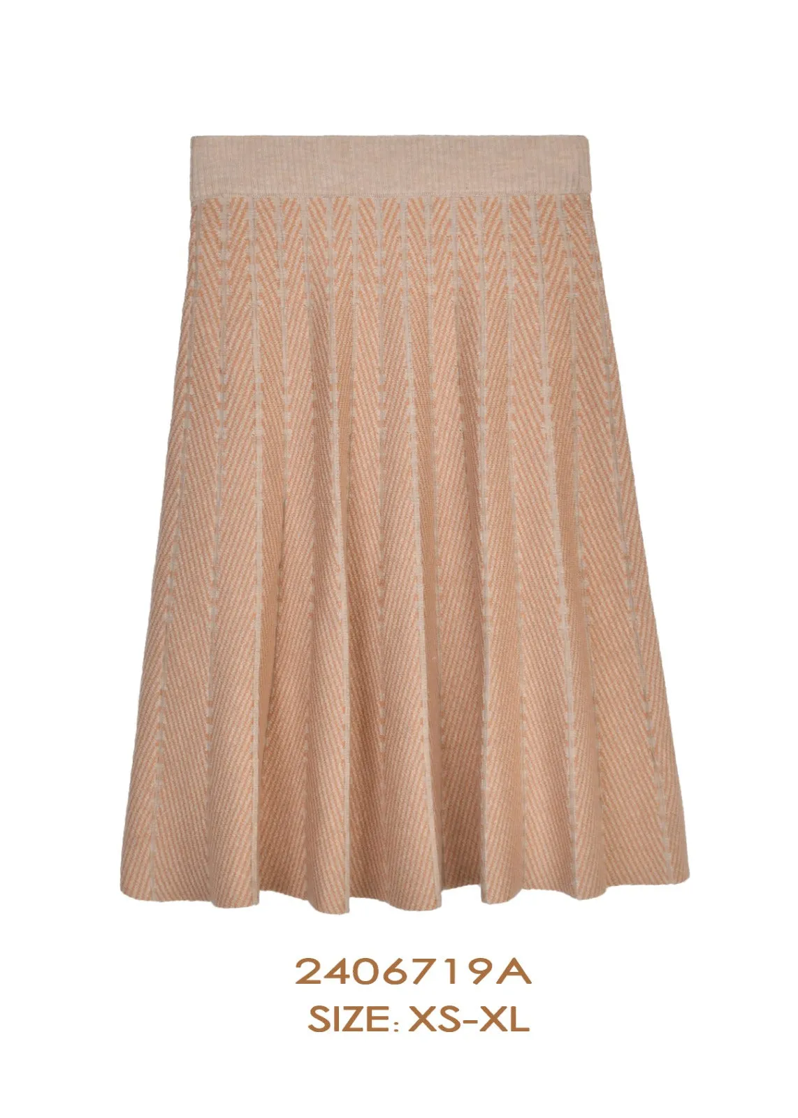 6719A-SKIRT-Beige/Orange