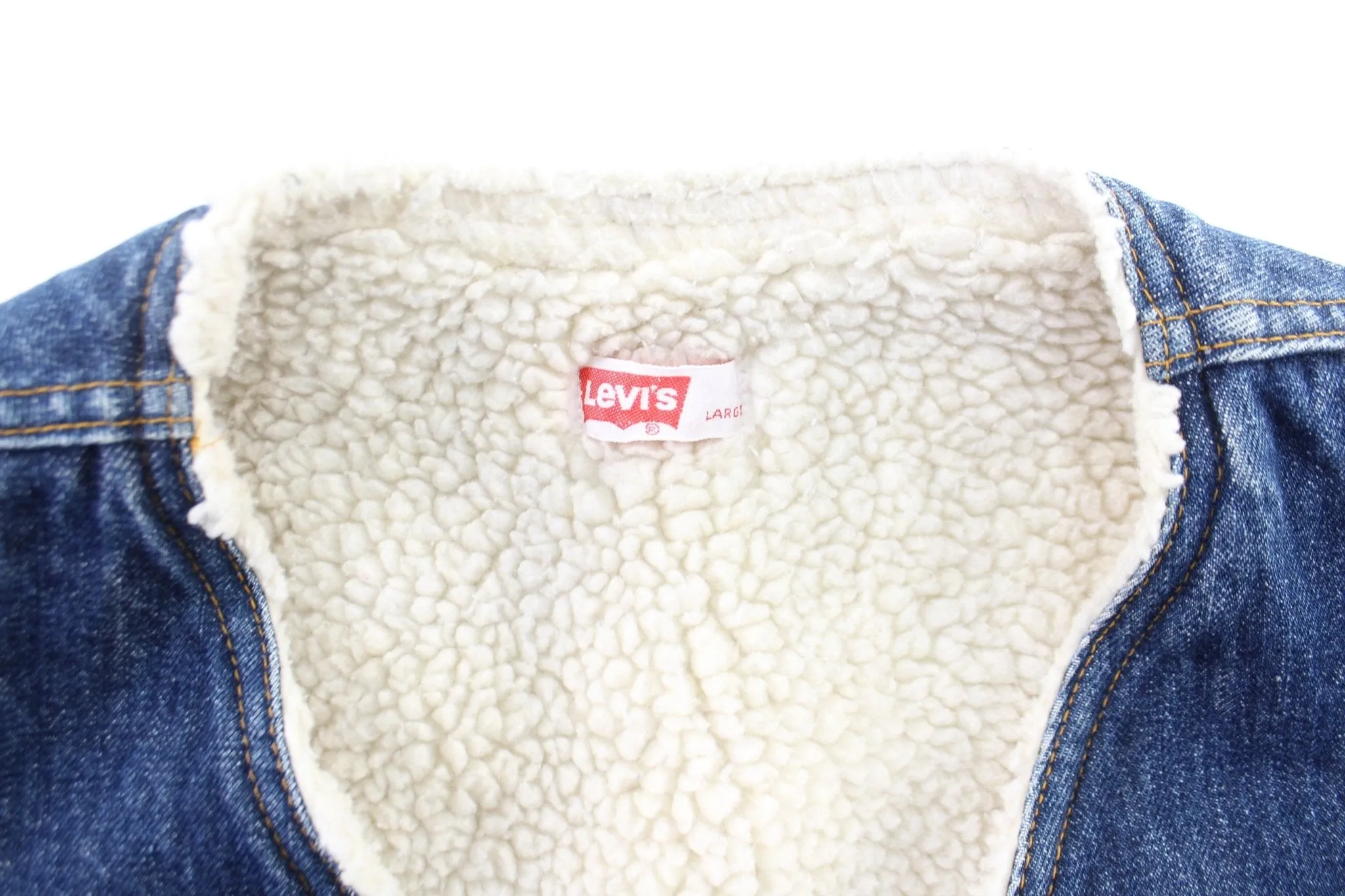 80's Levi's Sherpa Lined Denim Vest