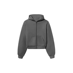 900 GSM 'Charcoal Gray' Zip-Up Hoodie