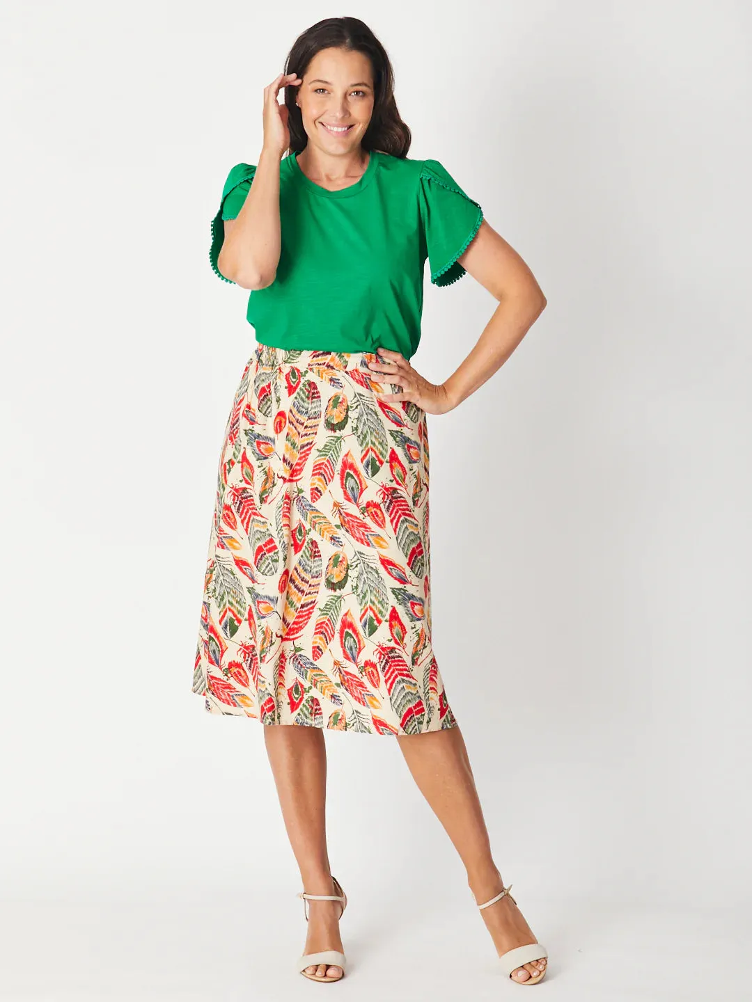 Abstract Print Skirt