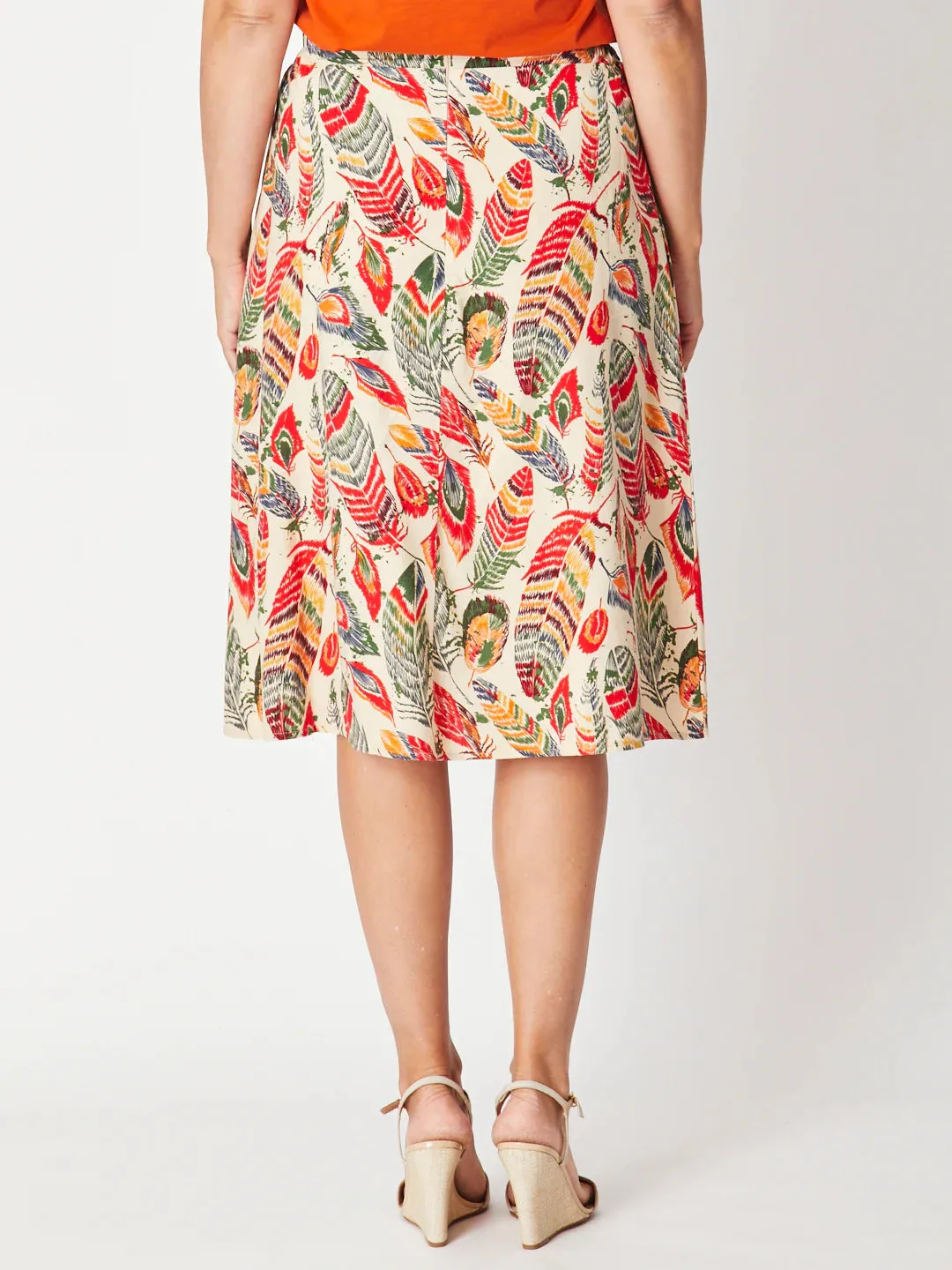 Abstract Print Skirt