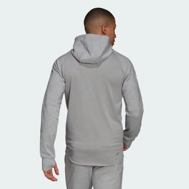 Adidas Aeroready Men Training Hoody Grey Heather H28797