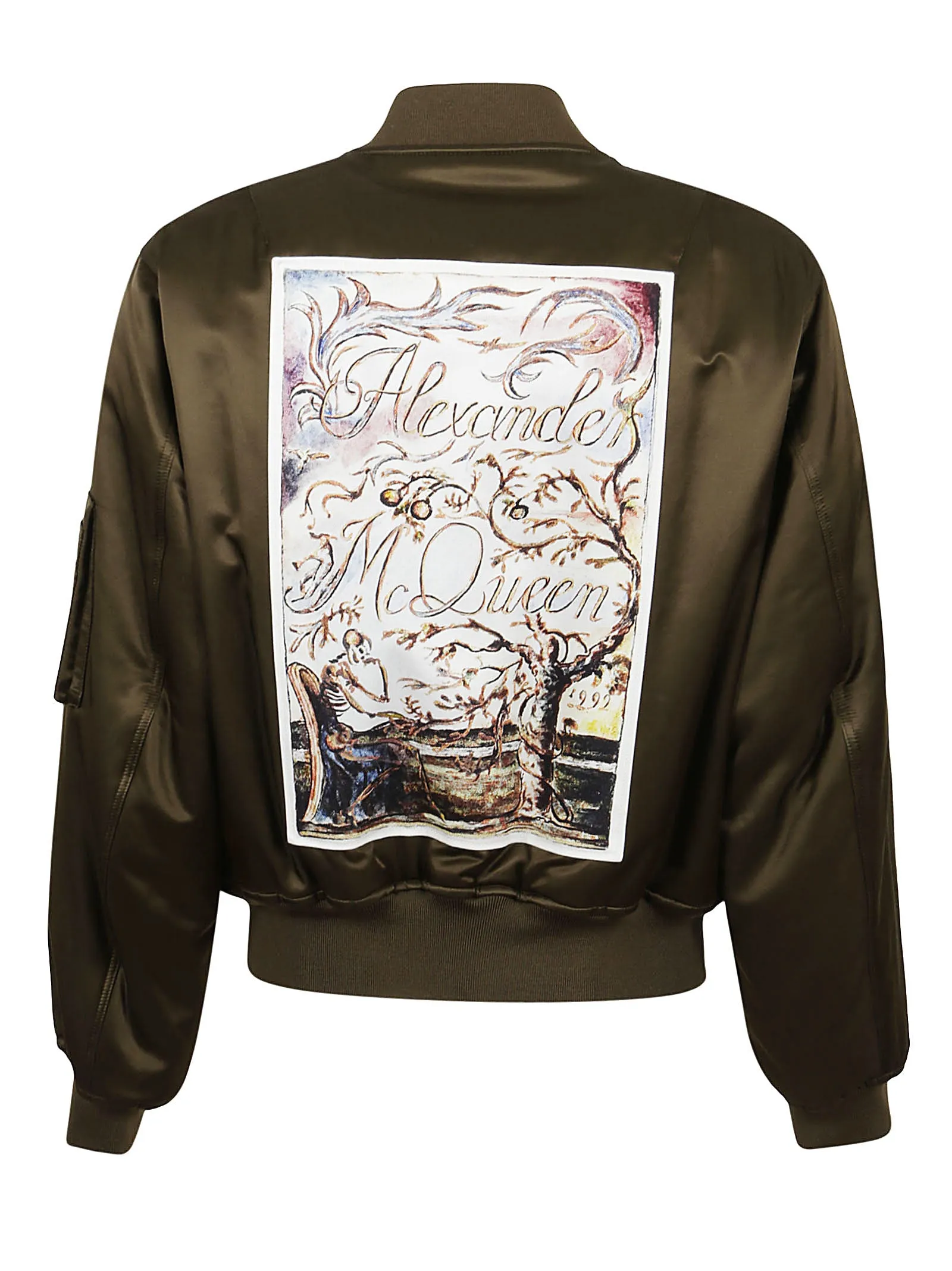 Alexander McQueen Graphic-Print Zipped Bomber Jacket