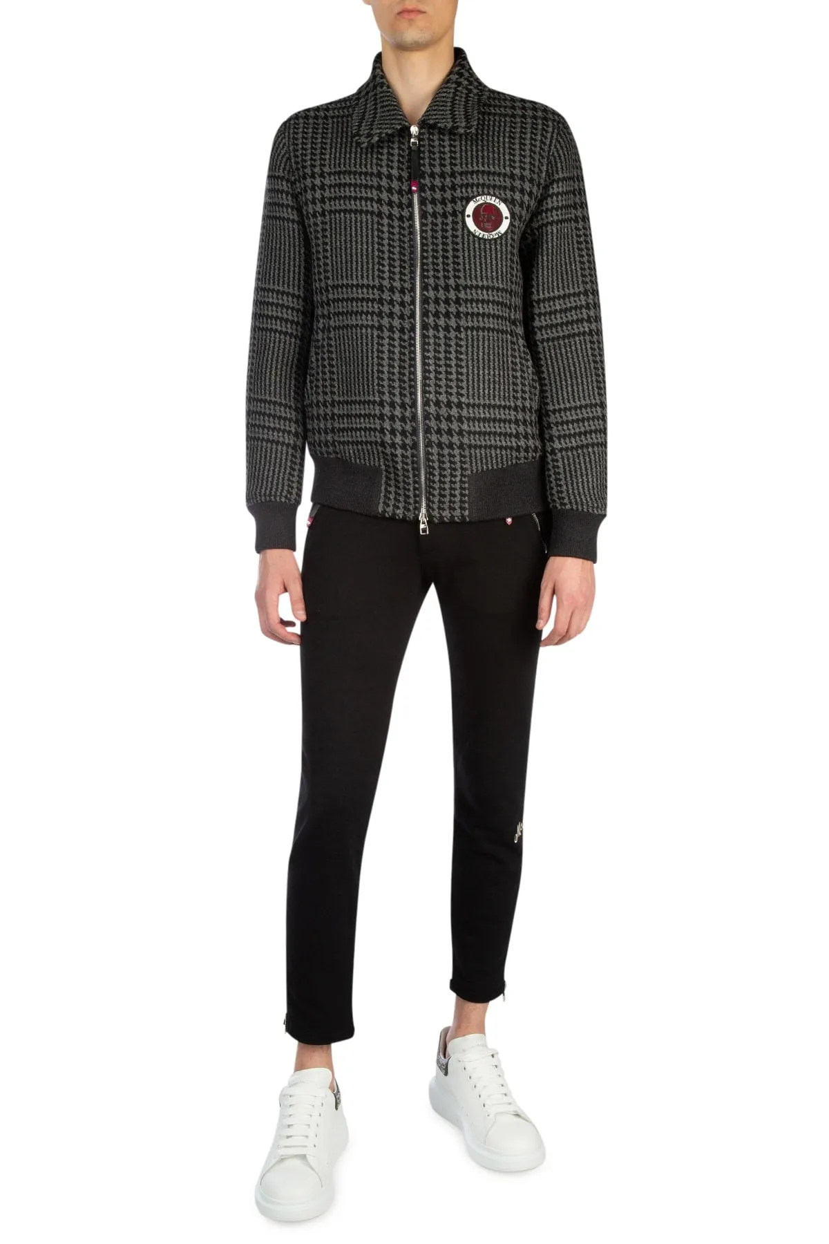 Alexander McQueen Houndstooth Bomber Jacket