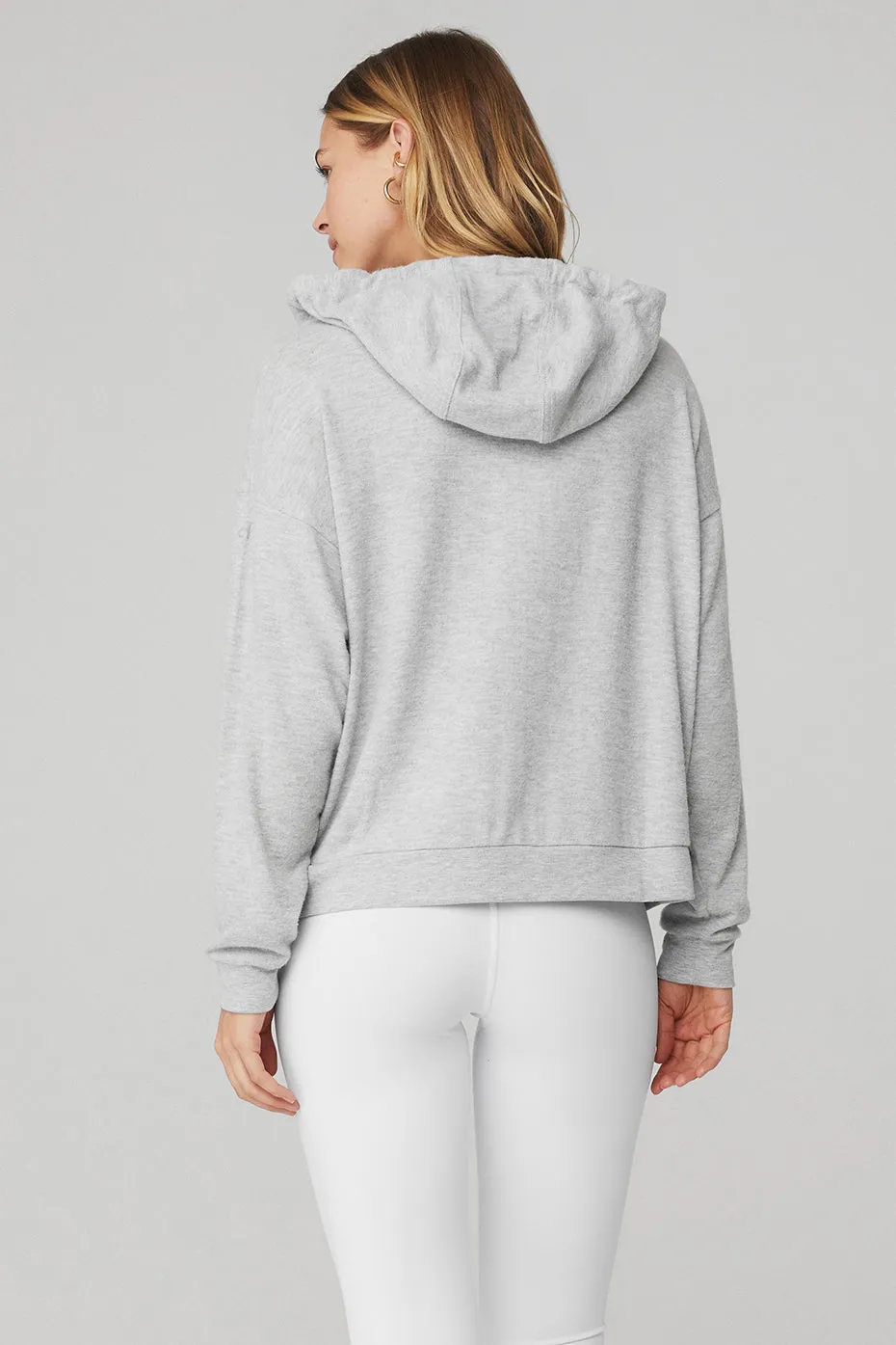 Alolux Soho Full Zip Hoodie - Athletic Heather Grey