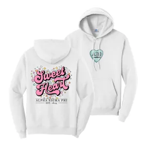 Alpha Sig White Sweetheart Hoodie