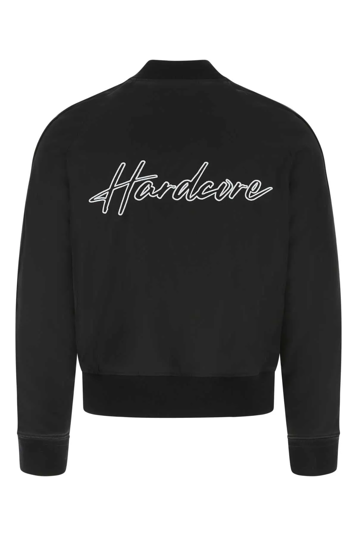 Amiri Hardcore Logo Printed Satin Bomber Jacket