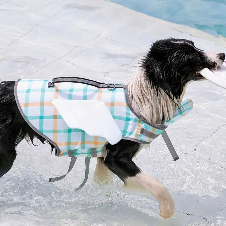 Anniepaw Flutter fly Checkered Pup Life Vest: Swimming Safety for All Sizes of Dogs