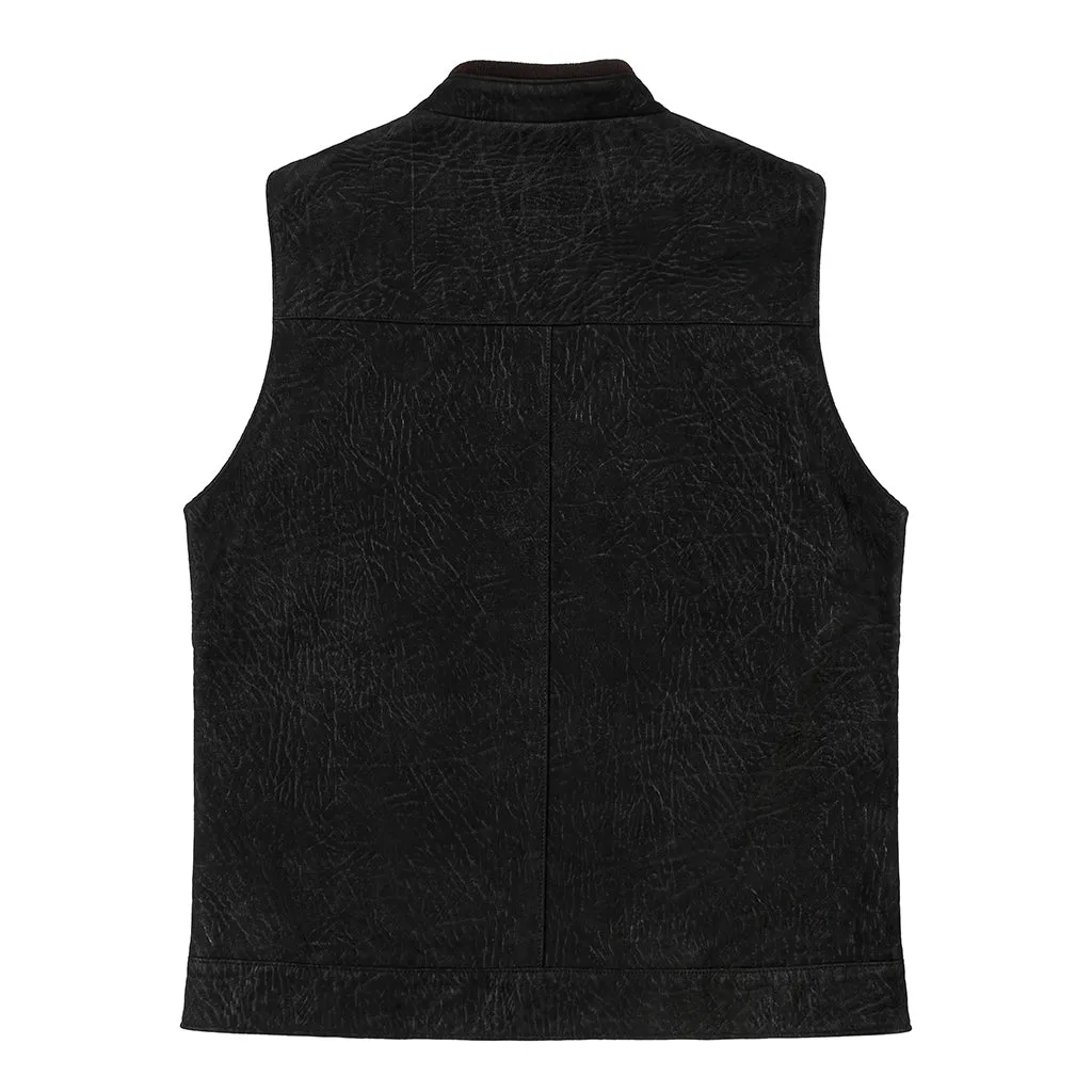 APALACHE LEATHER VEST - MIDNIGHT BLACK