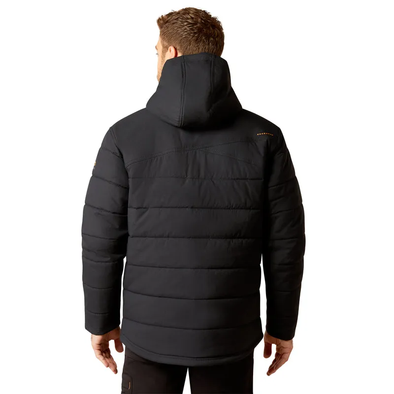 'Ariat' Men's Rebar Winter Valiant Coat - Black