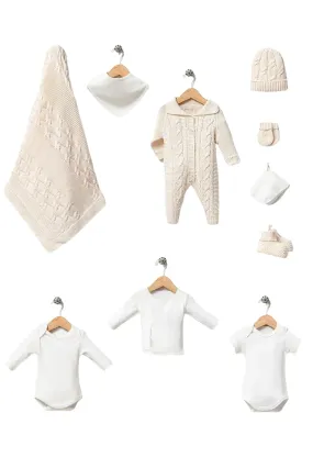 Axel Cream Newborn Coming Home Outfit (10 Pcs)