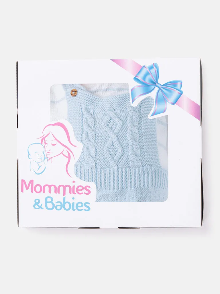 Baby Boy Teo Collection 4-piece Knitted Set - Baby Blue