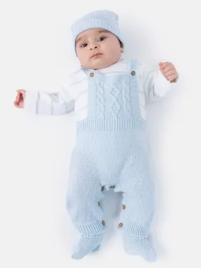 Baby Boy Teo Collection 4-piece Knitted Set - Baby Blue