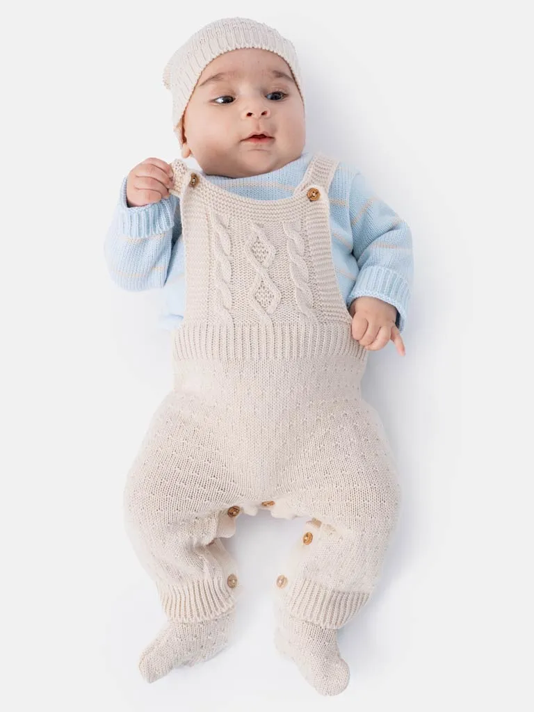 Baby Boy Teo Collection 4-piece Knitted Set - Beige