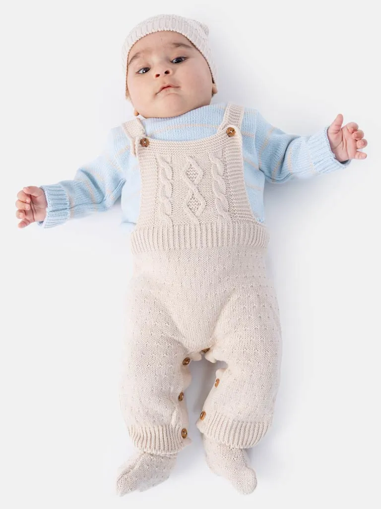 Baby Boy Teo Collection 4-piece Knitted Set - Beige