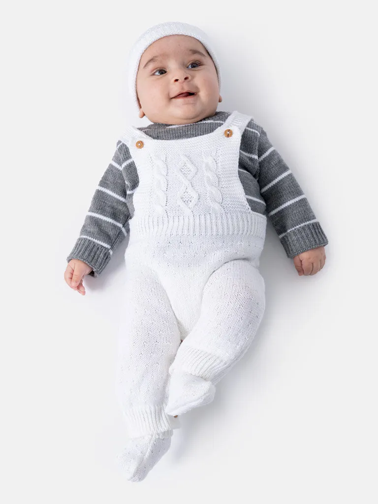 Baby Boy Teo Collection 4-piece Knitted Set - White