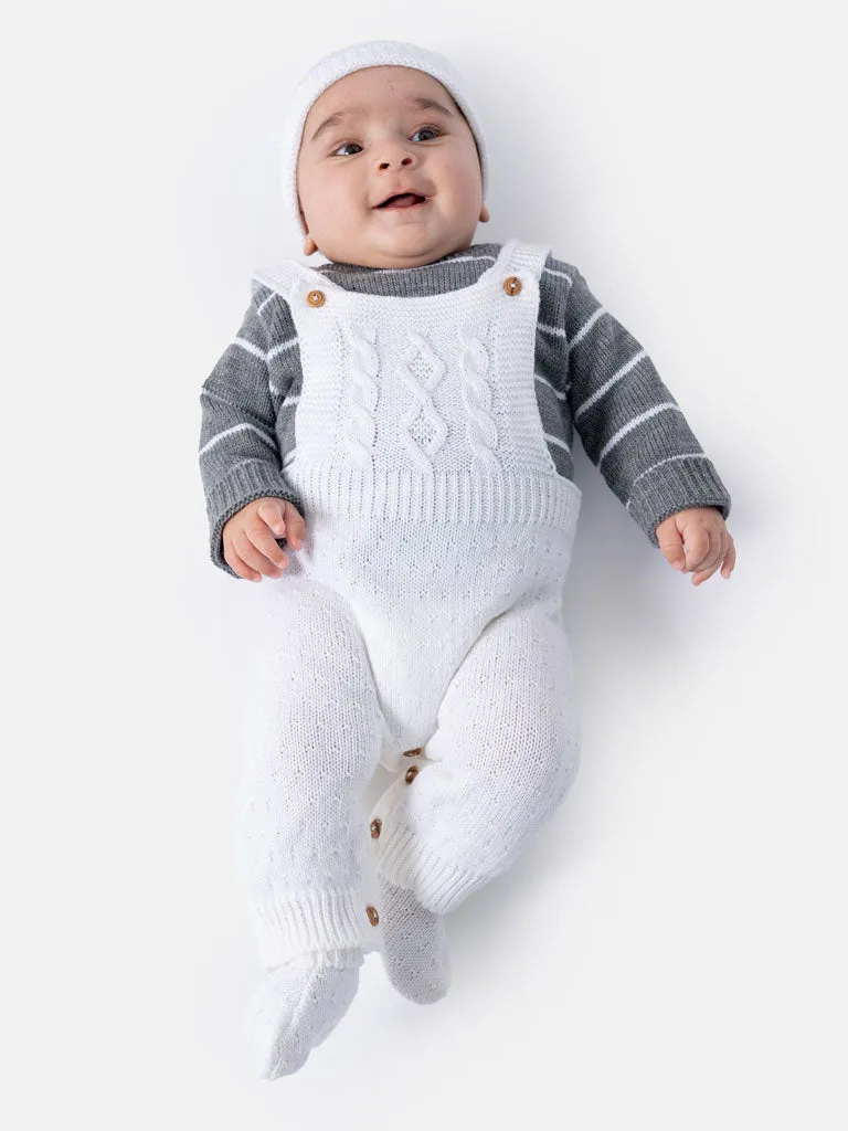 Baby Boy Teo Collection 4-piece Knitted Set - White