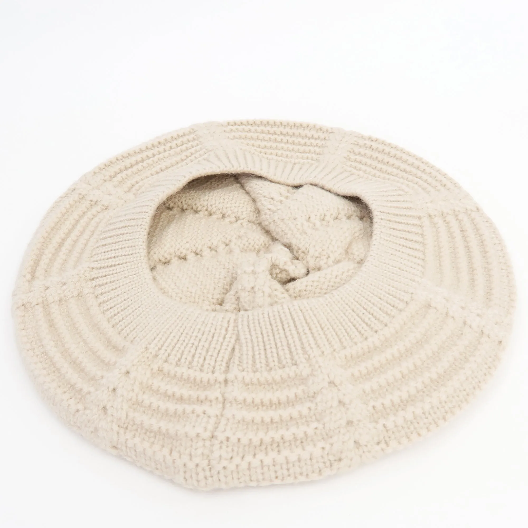 Baby Knit Beret Hat Girls French Artist Fashion Hat | Beige