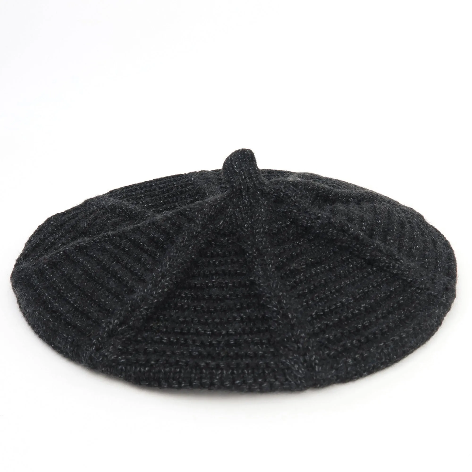 Baby Knit Beret Hat Girls French Artist Fashion Hat | Black