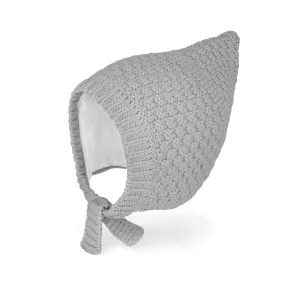 Baby Knit Bonnet Warm Cotton Lined Pixie Hat | Gray