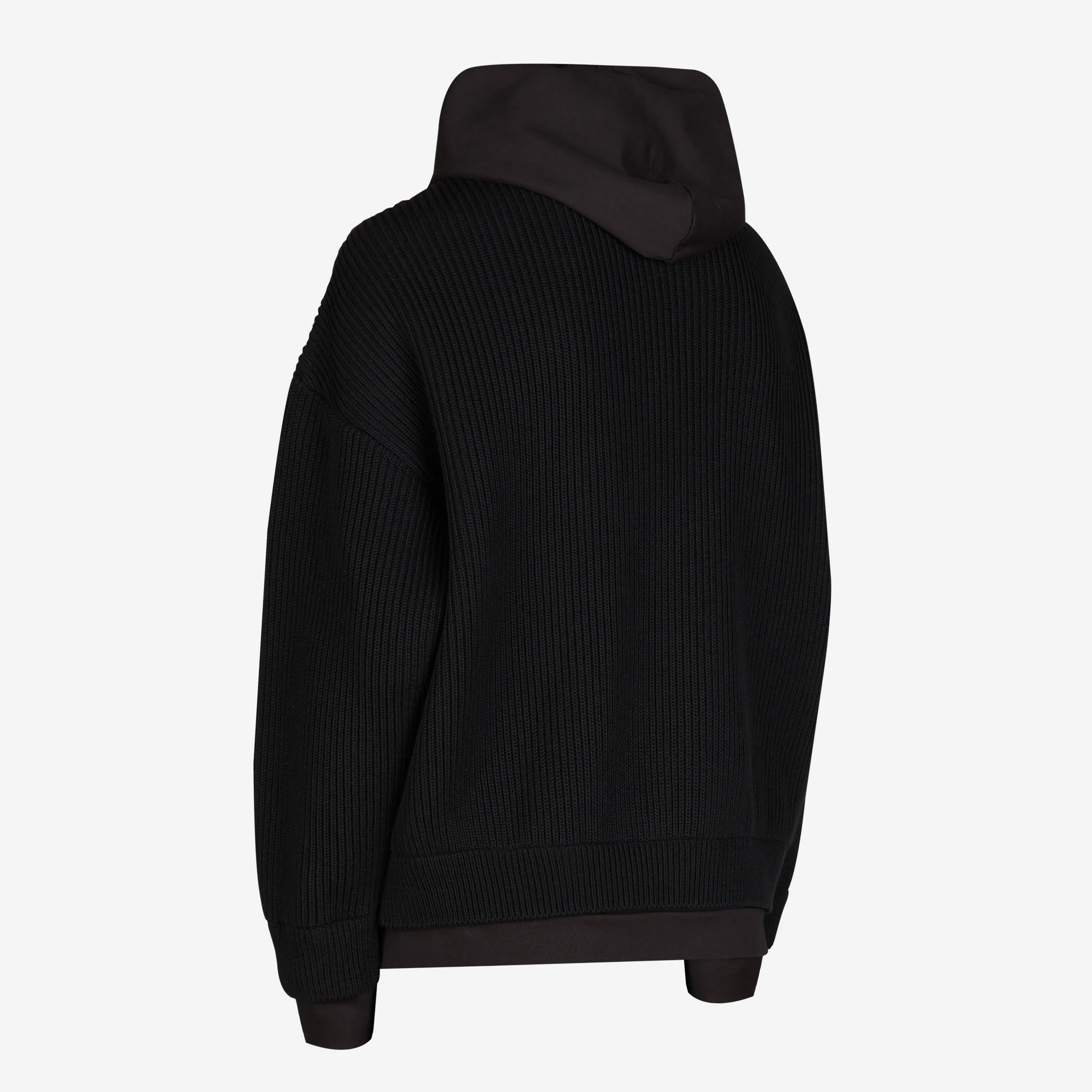 Balenciaga Layered Zip Up Knitted Hoodie