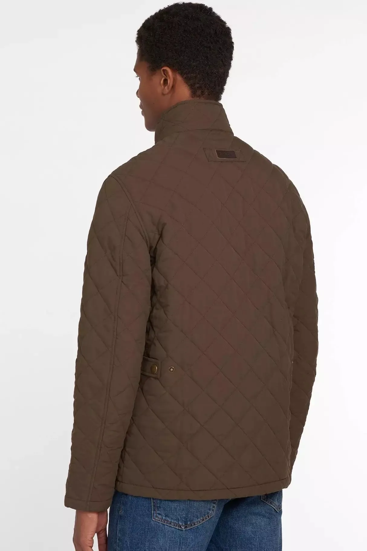 Barbour Shoveler mens quilted jacket in dark Olive MQU0784OL73