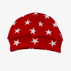 Beanie Hat in Baby: Stars on Red