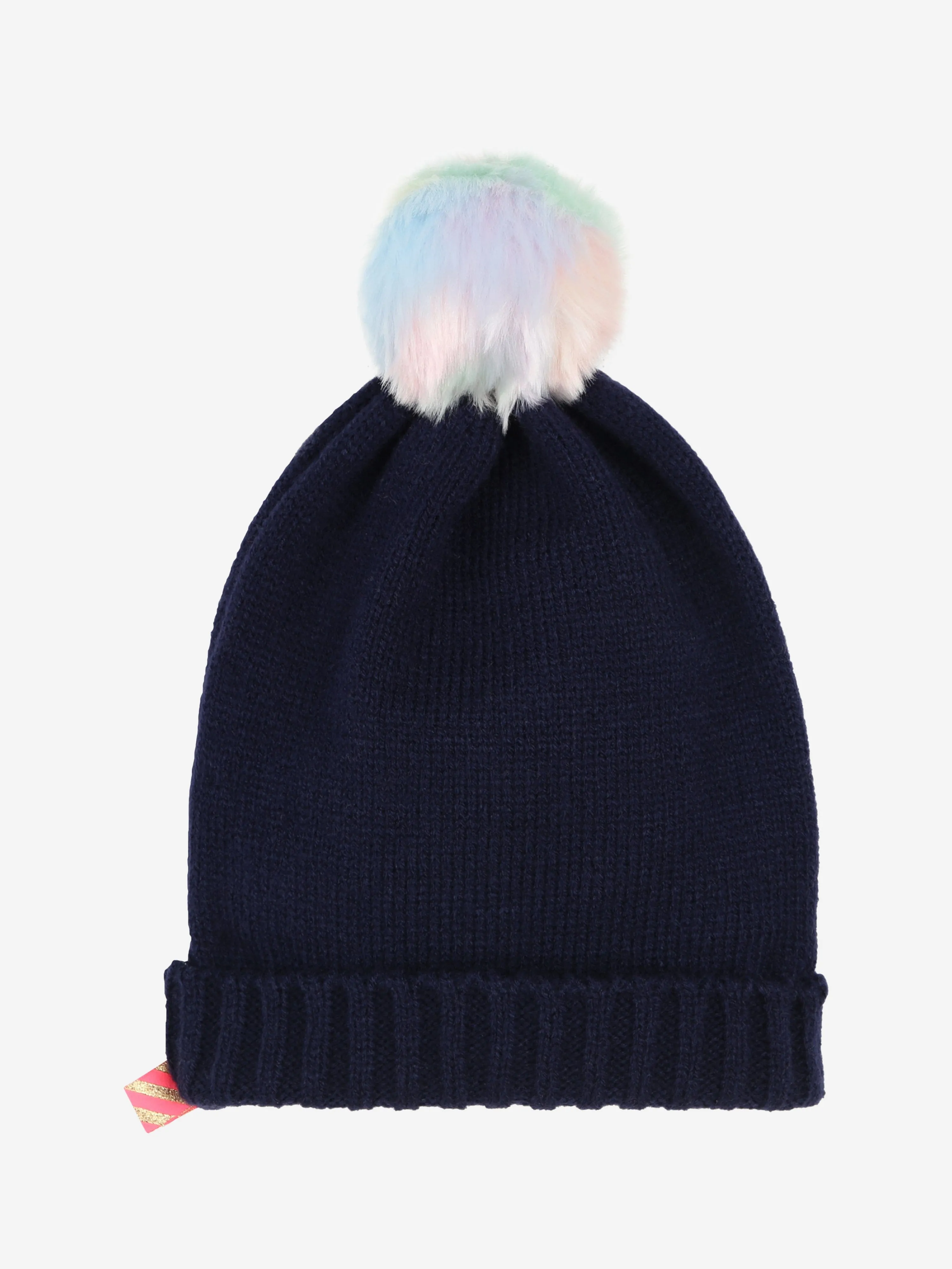 Billieblush Girls Pegasus Bobble Hat in Navy