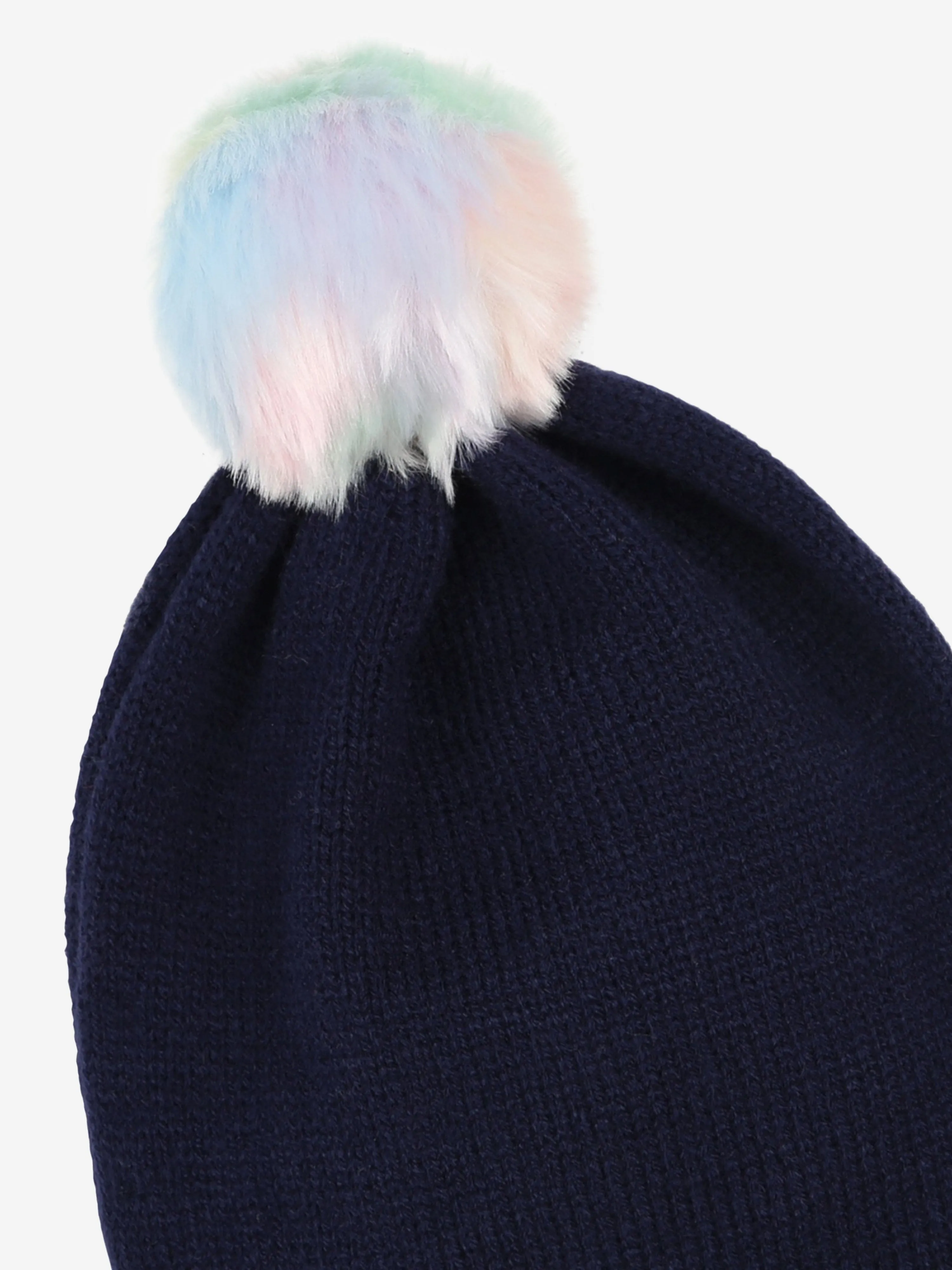 Billieblush Girls Pegasus Bobble Hat in Navy