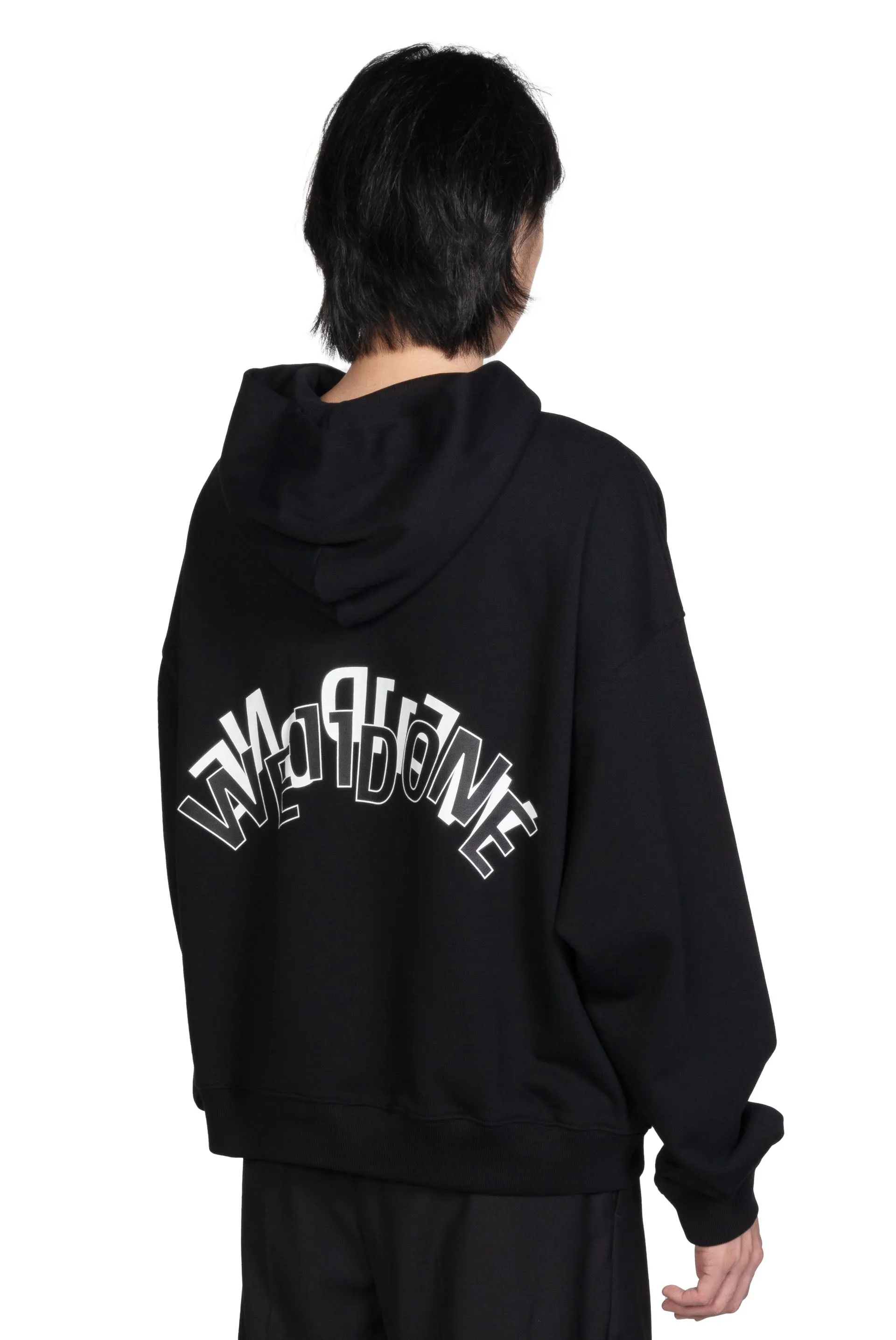 Black Layered Logo Hoodie