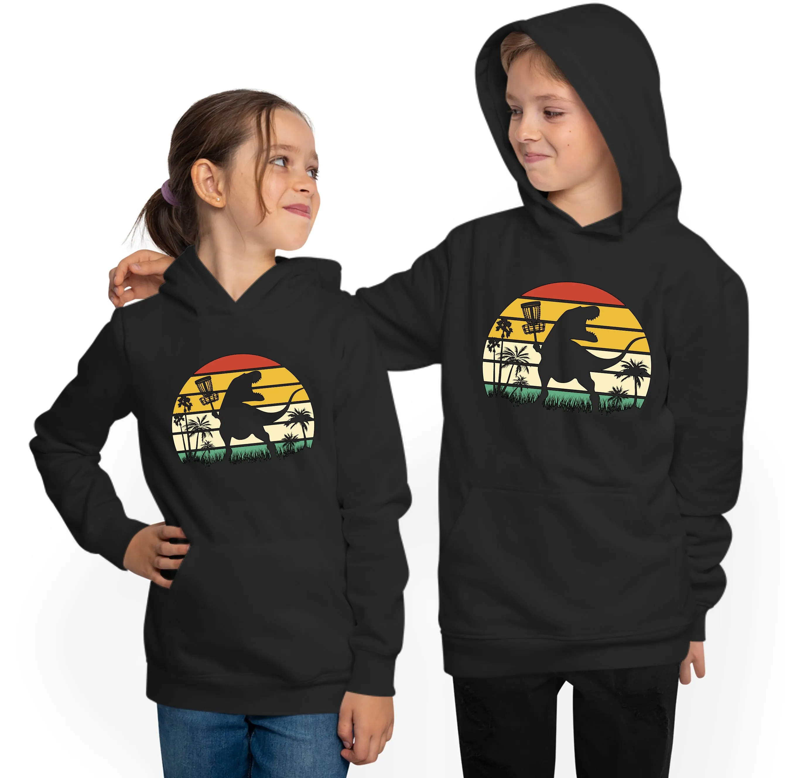 Black T-Rex Youth Hoodie