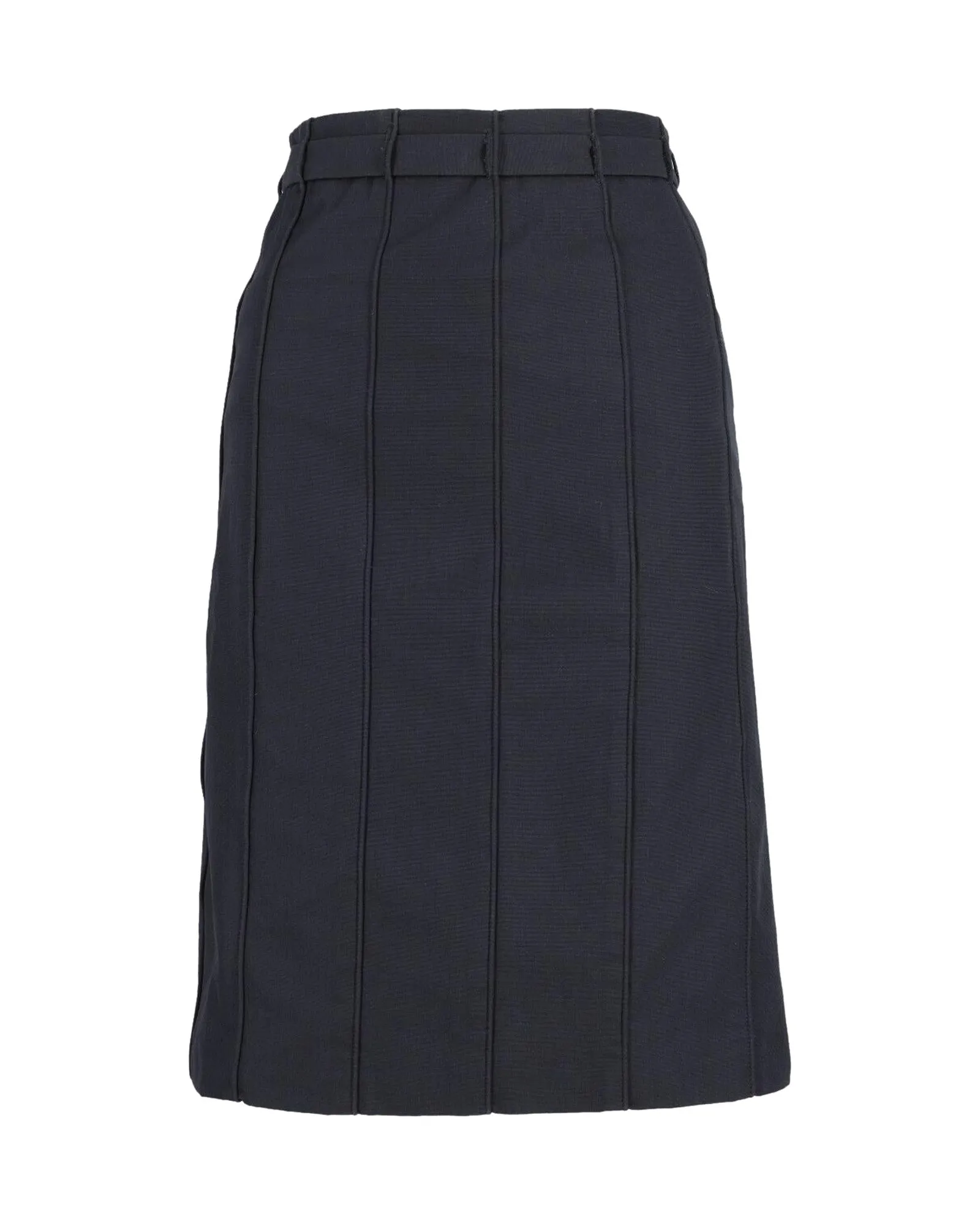 Black Wool Pleated Skirt by Burberry