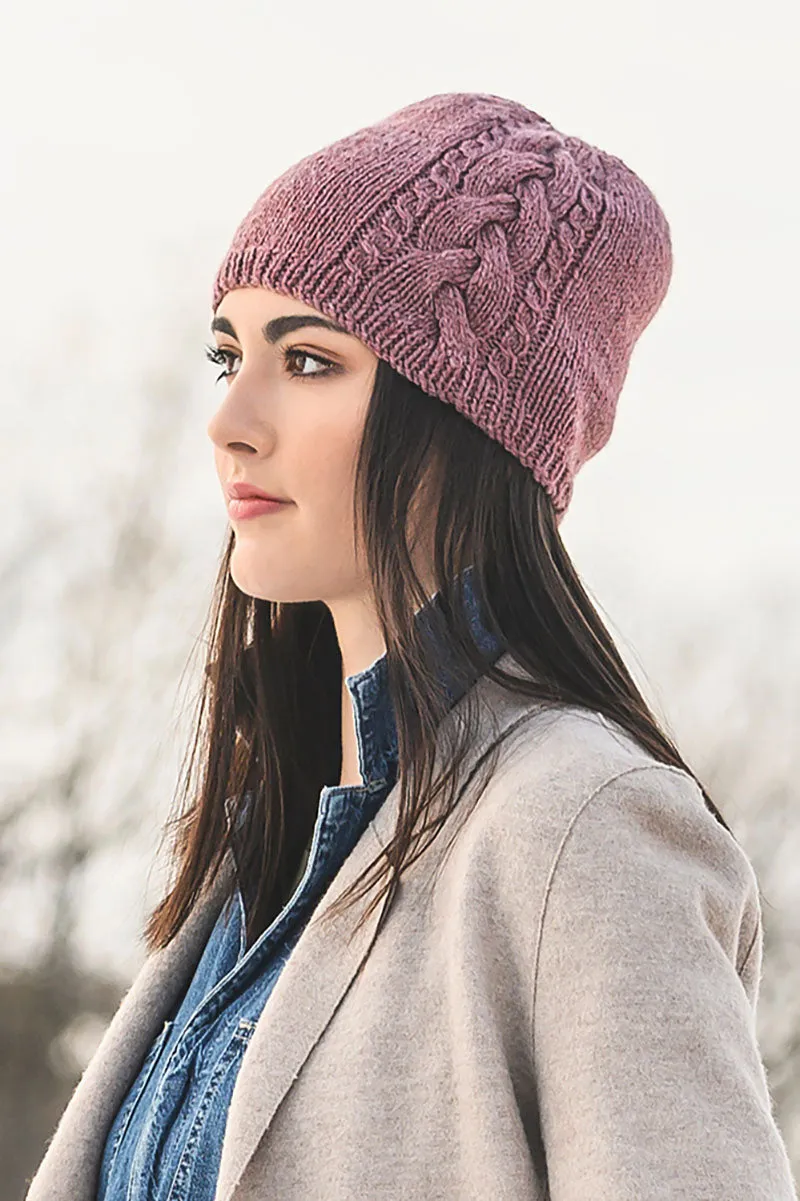 Blue Sky Fibers Traveler's Series Patterns - Claremont Cabled Hat - PDF Download