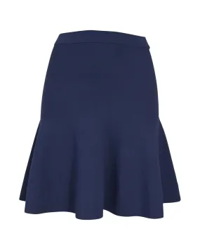 Blue Wool Mini Skirt by Michael Kors