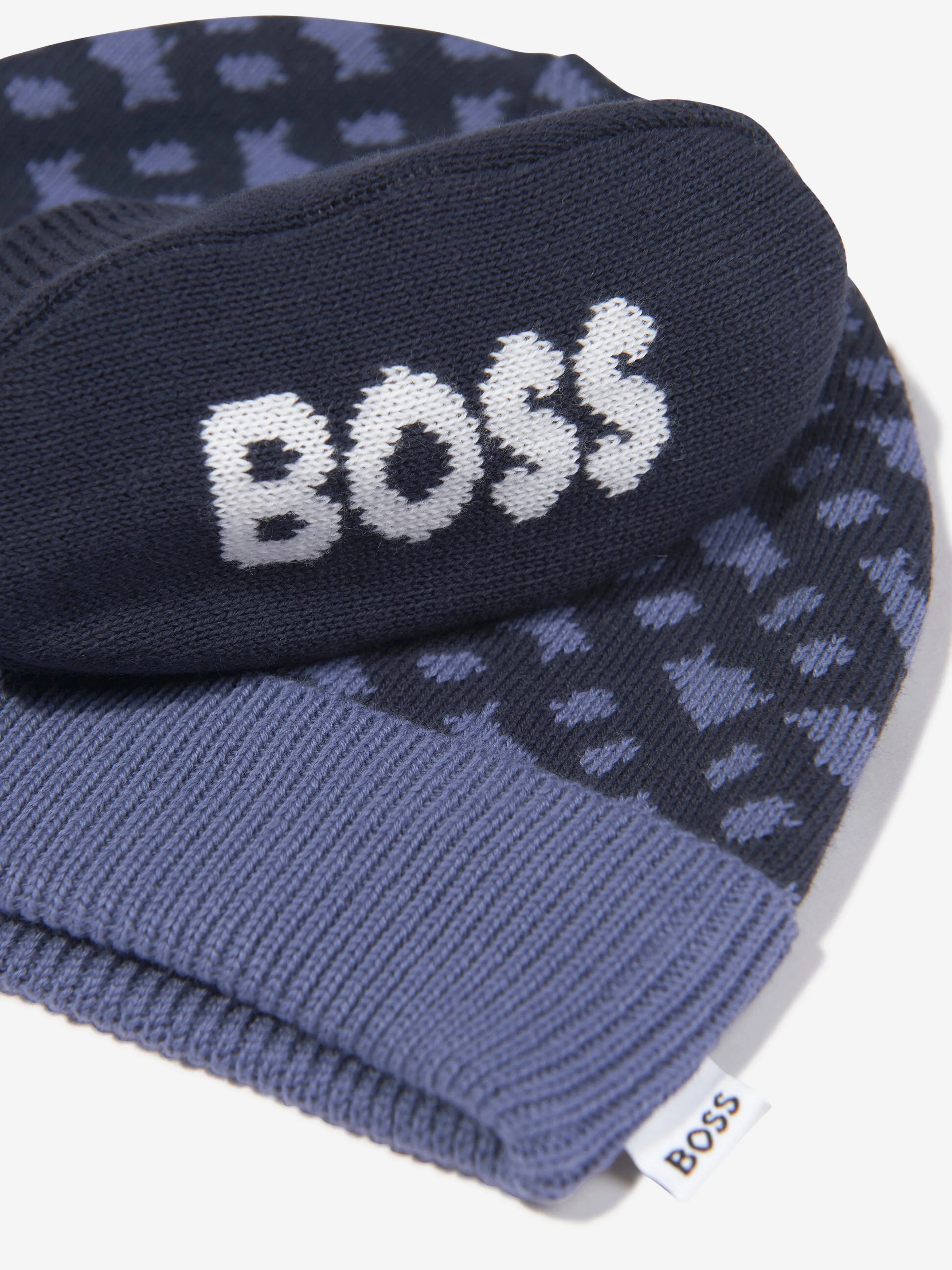 BOSS Baby Boys Hat & Slipper Socks Gift Set in Navy