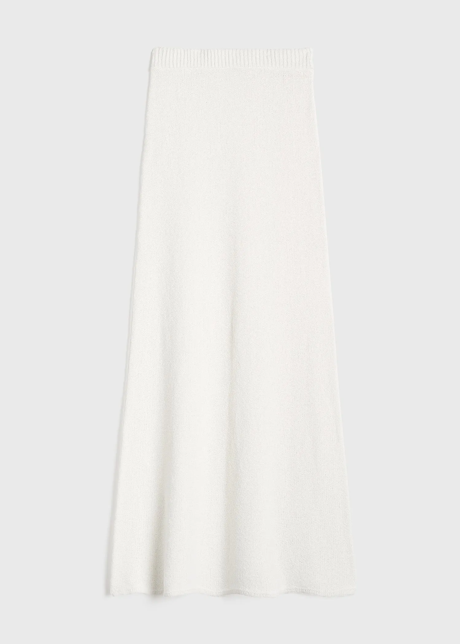 Bouclé knit skirt white