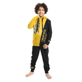 Boys' Winter Pajamas, Hoodie and Pant - Black & Yellow