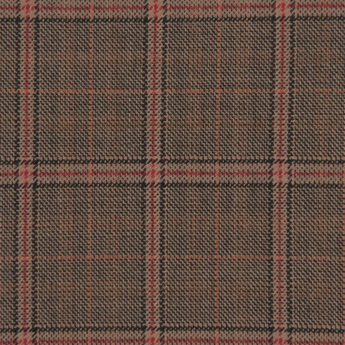 Brown Tartan Suiting Fabric 1065