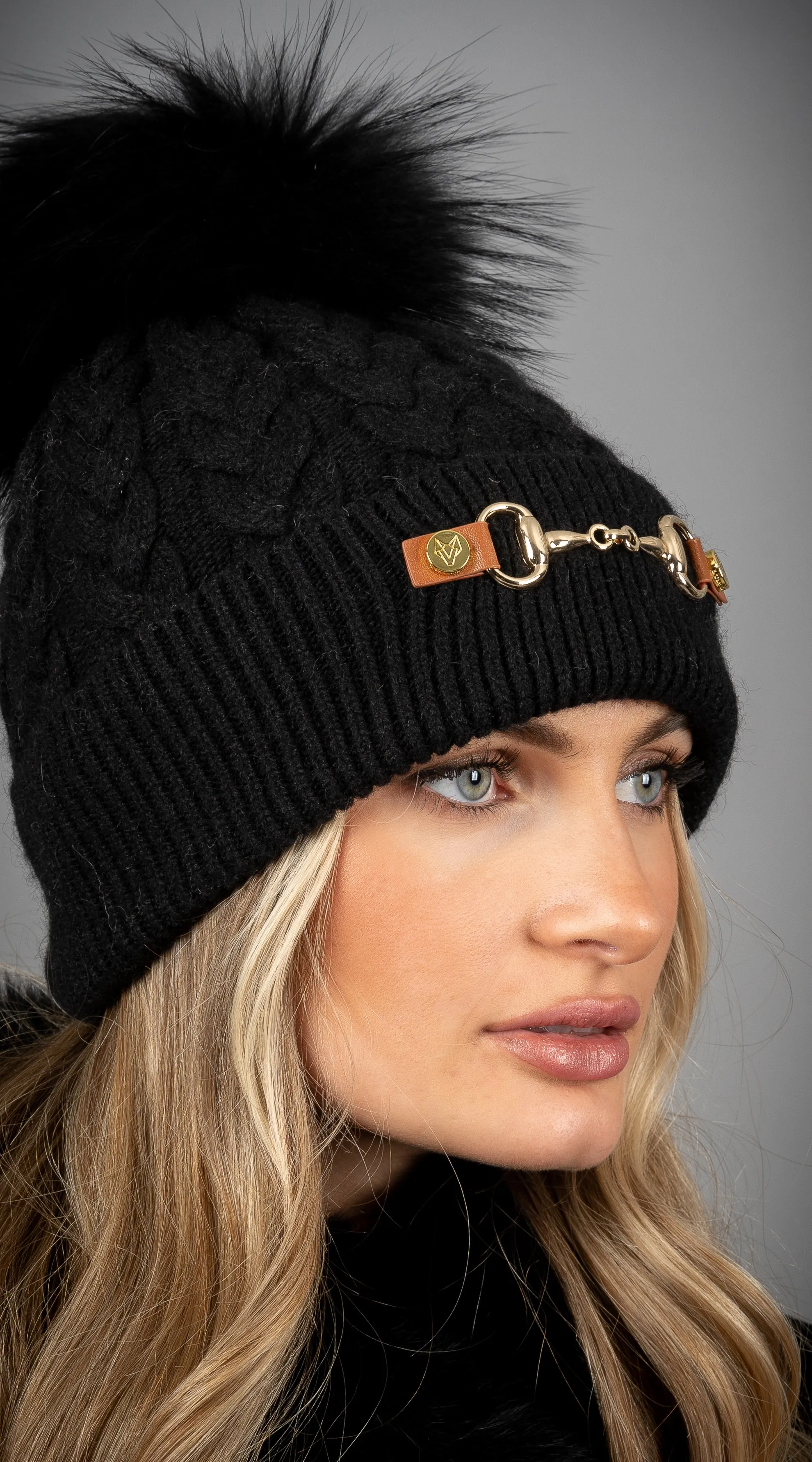 Burley Pom Pom Hat - Black