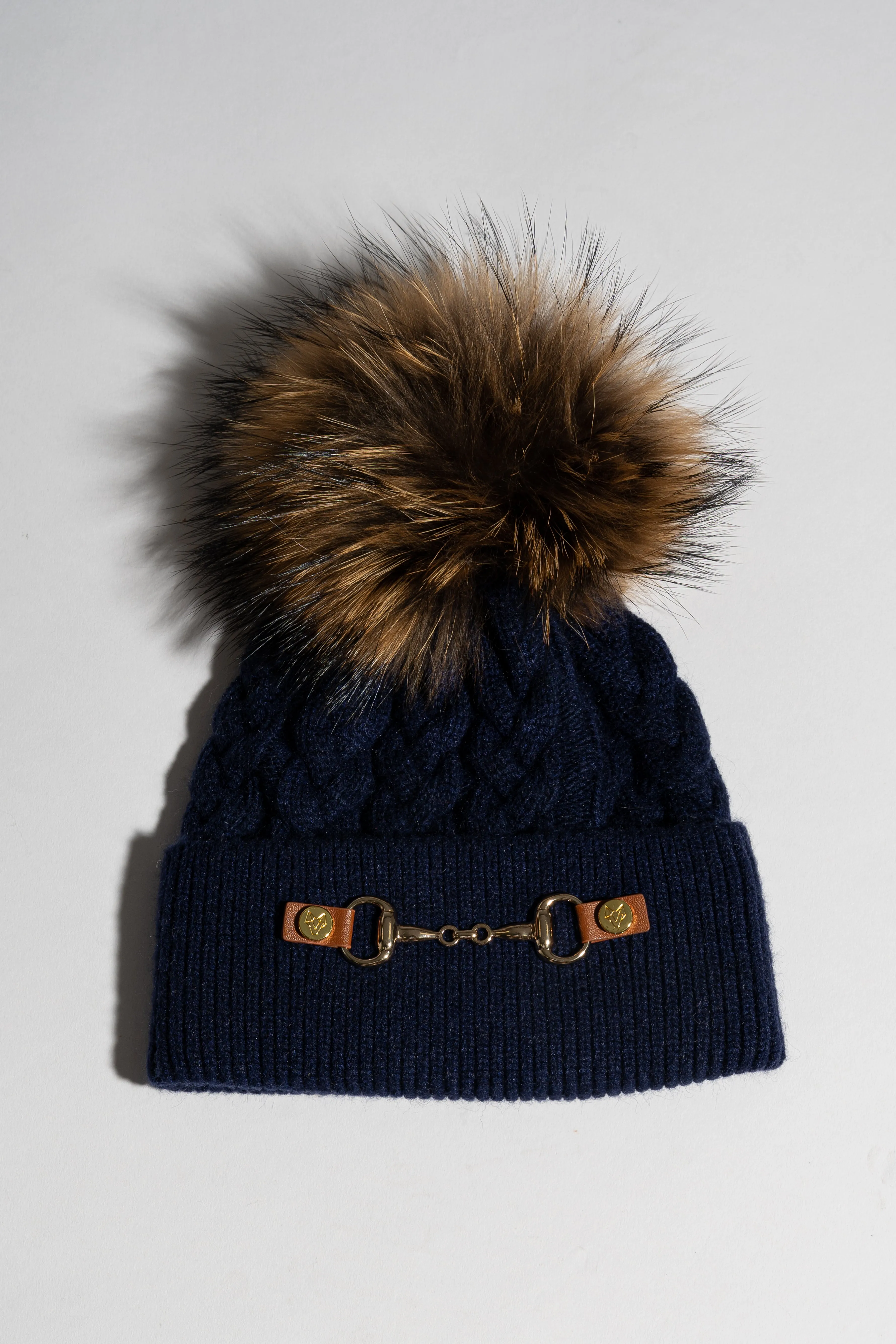 Burley Pom Pom Hat - Navy