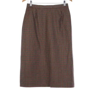 Caroline Charles for Womens Journal Vintage Merino Wool Check Skirt. UK Size 10/12