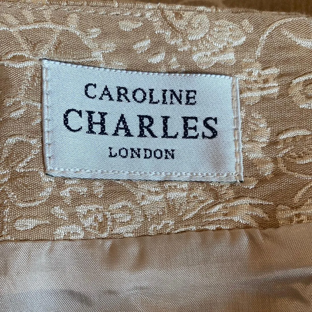 Caroline Charles Skirt Taupe. UK Size 10